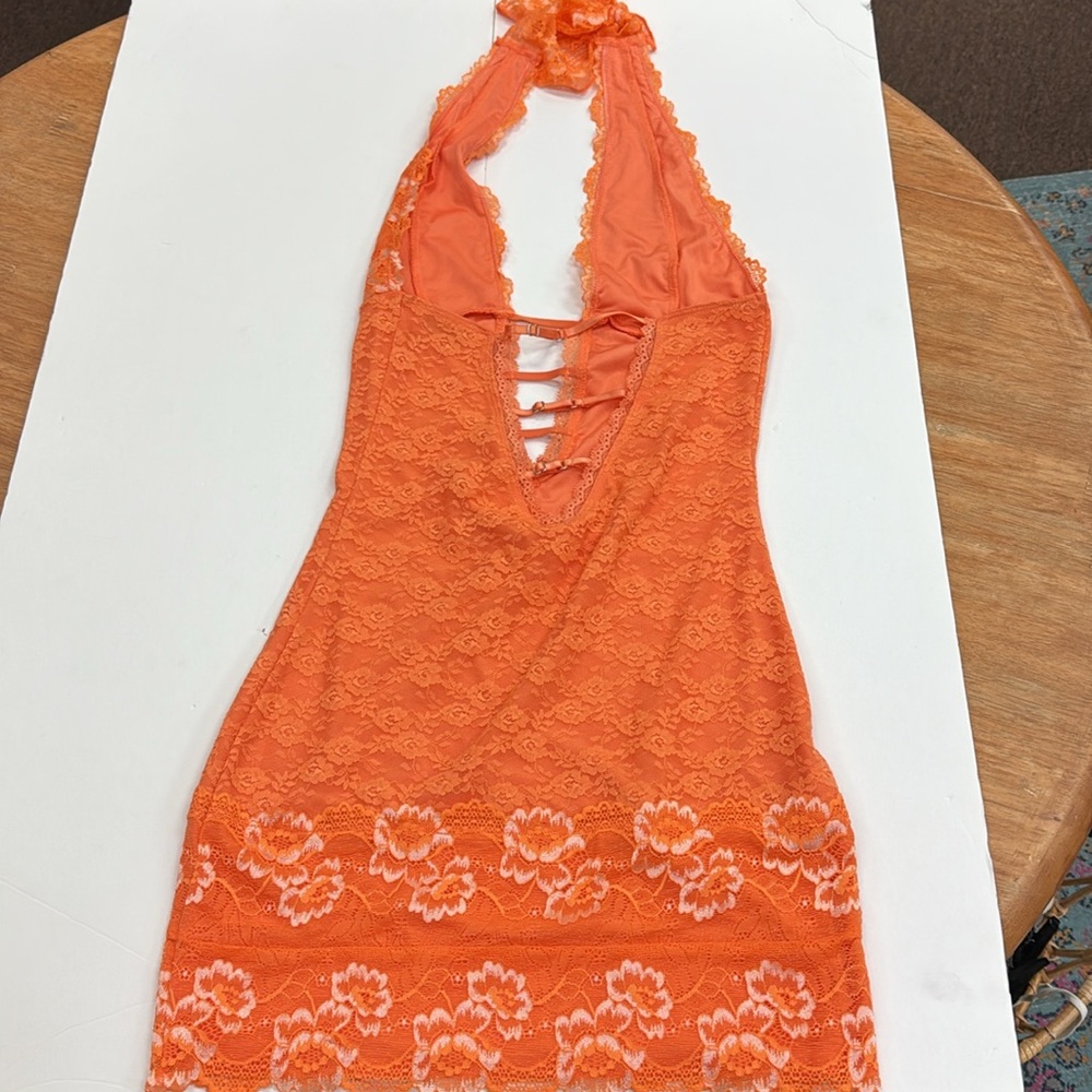 OUTCAST INDIA MINI DRESS TANGERINE NWT - Picture 12 of 12